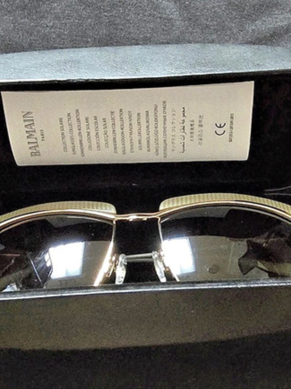 Balmain Gold & Black Sunglasses